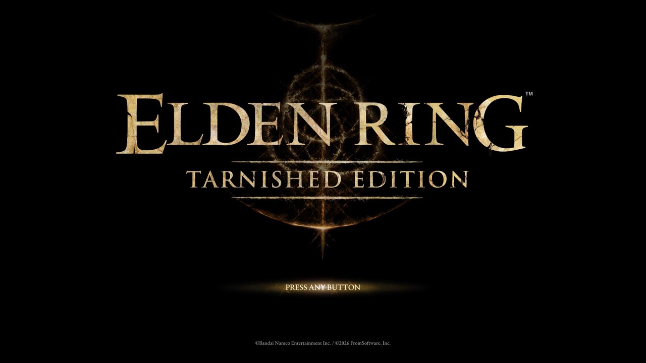 The Elden Ring: Tarnished Edition title screen.